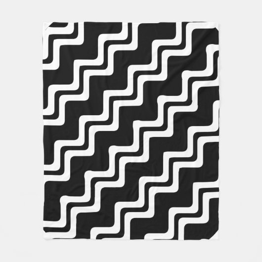 Diagonal Zig Zag Muster für zwei farbige Linien Fleecedecke (Vorderseite)