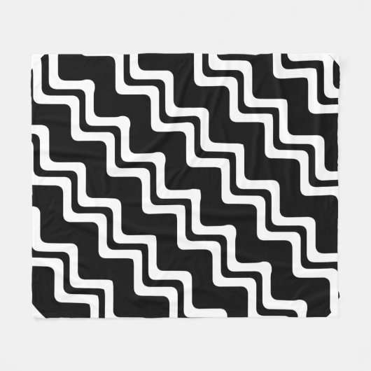 Diagonal Zig Zag Muster für zwei farbige Linien Fleecedecke (Vorderseite (Horizontal))