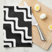 Diagonal Zig Zag Muster für zwei farbige Linien Geschirrtuch (Viertel Falte)