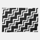 Diagonal Zig Zag Muster für zwei farbige Linien Geschirrtuch (Horizontal)