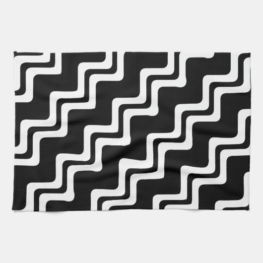 Diagonal Zig Zag Muster für zwei farbige Linien Geschirrtuch (Horizontal)