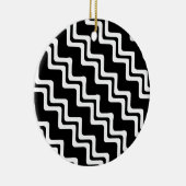 Diagonal Zig Zag Muster für zwei farbige Linien Keramik Ornament (Rechts)