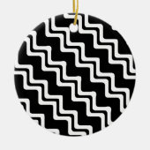 Diagonal Zig Zag Muster für zwei farbige Linien Keramik Ornament (Vorne)