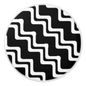 Diagonal Zig Zag Muster für zwei farbige Linien Keramikknauf (Vorderseite)