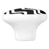 Diagonal Zig Zag Muster für zwei farbige Linien Keramikknauf (Seitenansicht)