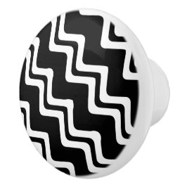 Diagonal Zig Zag Muster für zwei farbige Linien Keramikknauf