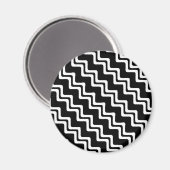 Diagonal Zig Zag Muster für zwei farbige Linien Magnet (Vorderseite/Rückseite)