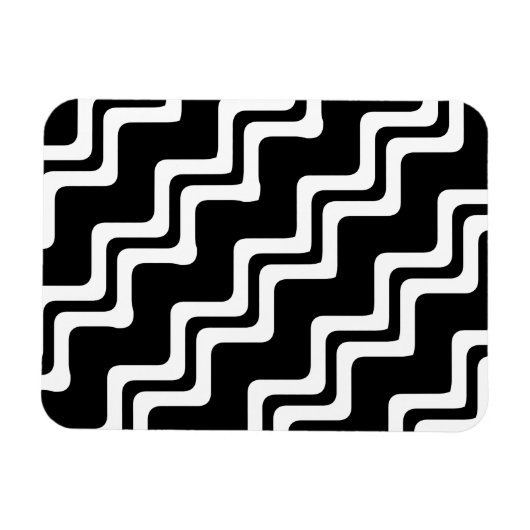 Diagonal Zig Zag Muster für zwei farbige Linien Magnet (Horizontal)