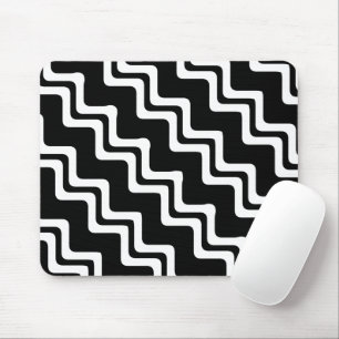 Diagonal Zig Zag Muster für zwei farbige Linien Mousepad