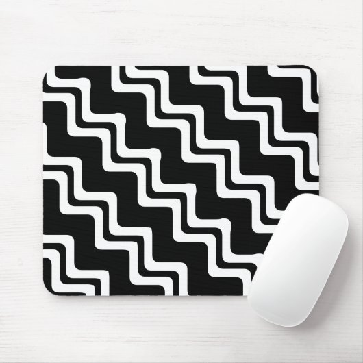Diagonal Zig Zag Muster für zwei farbige Linien Mousepad (Mit Mouse)