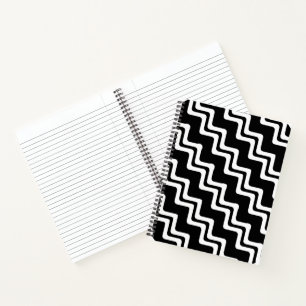 Diagonal Zig Zag Muster für zwei farbige Linien Notizblock