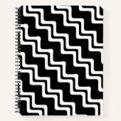 Diagonal Zig Zag Muster für zwei farbige Linien Notizblock (Vorderseite)