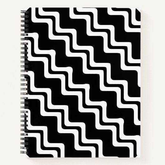 Diagonal Zig Zag Muster für zwei farbige Linien Notizblock (Vorderseite)