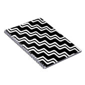 Diagonal Zig Zag Muster für zwei farbige Linien Notizblock (Rechte Seite)