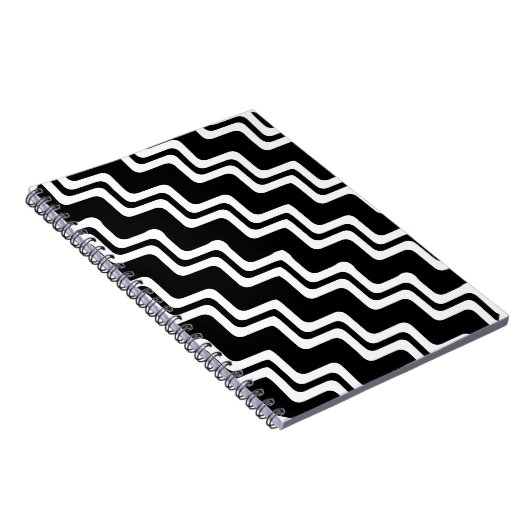 Diagonal Zig Zag Muster für zwei farbige Linien Notizblock (Rechte Seite)