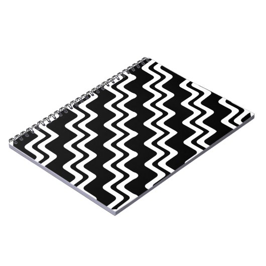 Diagonal Zig Zag Muster für zwei farbige Linien Notizblock (Linke Seite)
