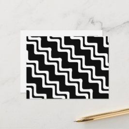 Diagonal Zig Zag Muster für zwei farbige Linien Postkarte