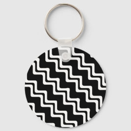 Diagonal Zig Zag Muster für zwei farbige Linien Schlüsselanhänger