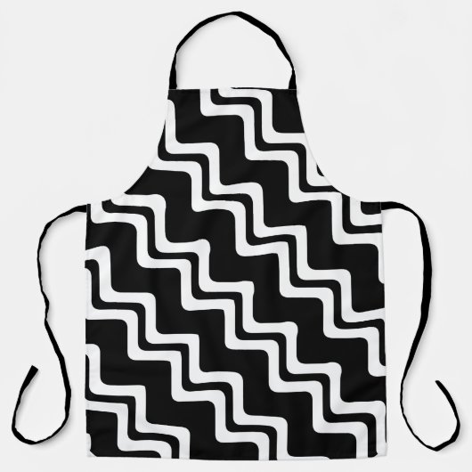 Diagonal Zig Zag Muster für zwei farbige Linien Schürze (Vorderseite)