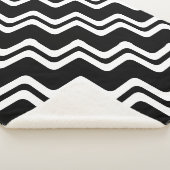 Diagonal Zig Zag Muster für zwei farbige Linien Sherpadecke (3/4)