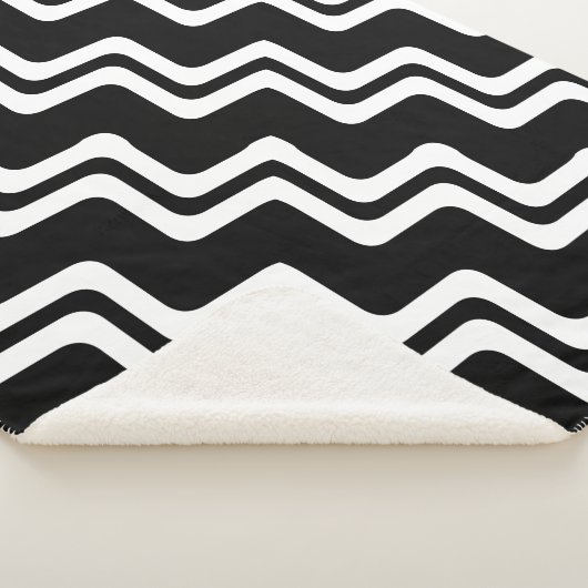 Diagonal Zig Zag Muster für zwei farbige Linien Sherpadecke (3/4)