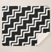 Diagonal Zig Zag Muster für zwei farbige Linien Sherpadecke (Vorderseite (Horizontal))