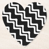 Diagonal Zig Zag Muster für zwei farbige Linien Untersetzer (Vorderseite)