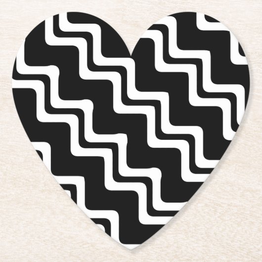 Diagonal Zig Zag Muster für zwei farbige Linien Untersetzer (Vorderseite)