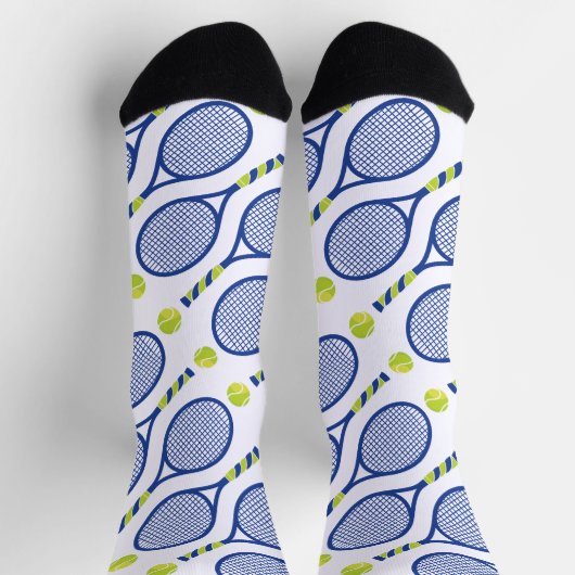 💚 💙 🎾 diagonalblau, grün, weiß 🎾 Muster Socken (Oben)