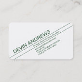 Diagonalblindgrün Visitenkarte (Rückseite)