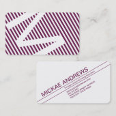 Diagonalblindweine lila visitenkarte (Vorne/Hinten)