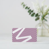 Diagonalblindweine lila visitenkarte (Stehend Vorderseite)