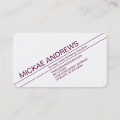 Diagonalblindweine lila visitenkarte (Rückseite)