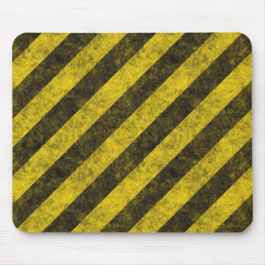 Diagonale Bau-Gefahrenstreifen Mousepad (Vorne)
