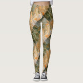 Diagonale Blockhütte braun Leggings (Vorderseite)