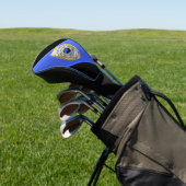Diagonale dünne blaue Linie und lustiges Golf Headcover (In SItu)