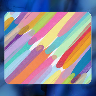 Diagonale Farbstreiche, Abstrakte Malerei Mousepad