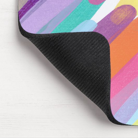 Diagonale Farbstriche, Abstrakte Malerei Mousepad (Ecke)