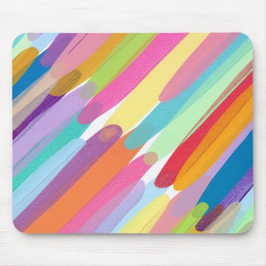 Diagonale Farbstriche, Abstrakte Malerei Mousepad (Vorne)