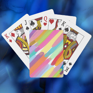 Diagonale Farbstriche, Abstrakte Malerei Spielkarten