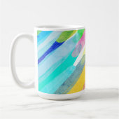 Diagonale Farbstriche, Name, 70er Abstrakte Kunst Kaffeetasse (Links)