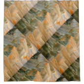 Diagonale geschwalbte Kabinenecke Duschvorhang (Vorderseite)