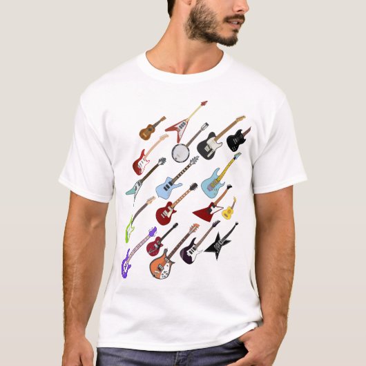 Diagonale Gitarren 2 T-Shirt (Vorderseite)