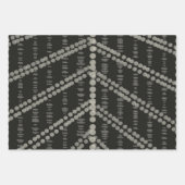 Diagonale Horizontale Vertikale Graue Gepunktete P Geschenkpapier Set (Vorderseite)