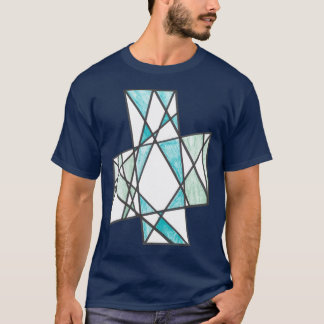 Diagonale kreuzt Motiv-T - Shirt