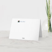 Diagonale lila Iris-Gruß-Karte Karte (Rückseite)