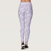 Diagonale lila Streifen Leggings (Rückseite)