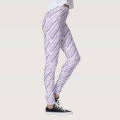 Diagonale lila Streifen Leggings (Rechts)