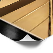 Diagonale Linien des Goldes Poster (Ecke)