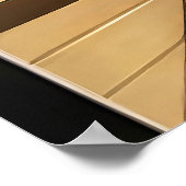 Diagonale Linien des Goldes Poster (Ecke)